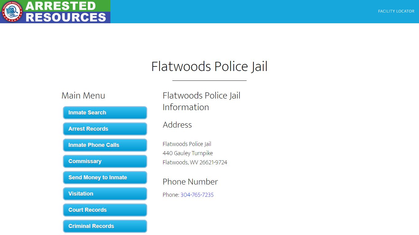 Flatwoods Police Jail - Inmate Search - Flatwoods, WV - Arrested Resources